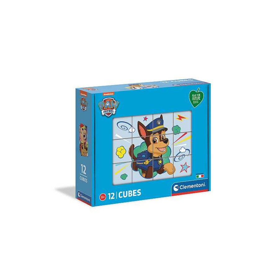 CLEMENTONI Clementoni- Cubos Infantiles 12 Cubos Paw Patrol | Juguetes