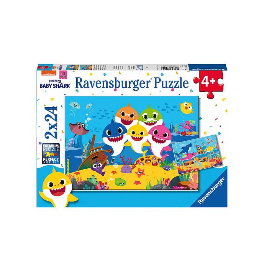 RAVENSBURGER Puzzle 2X24 Piezas Baby Shark | Juguetes