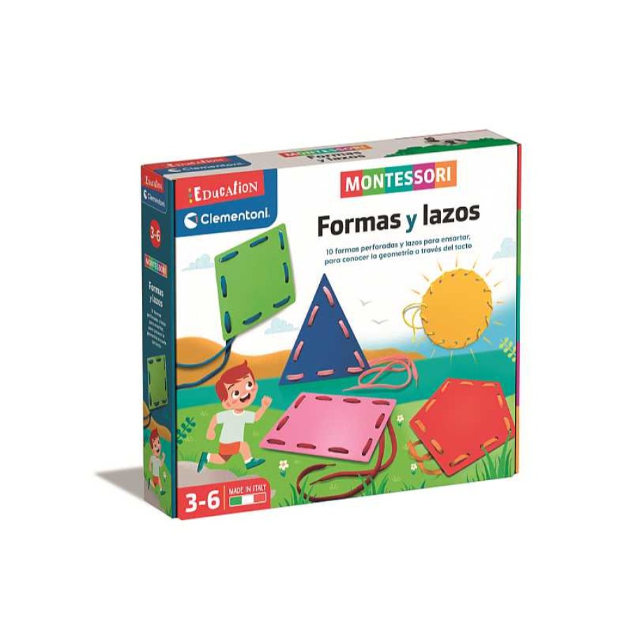 CLEMENTONI Juego Montessori Formas Y Lazos | Juguetes