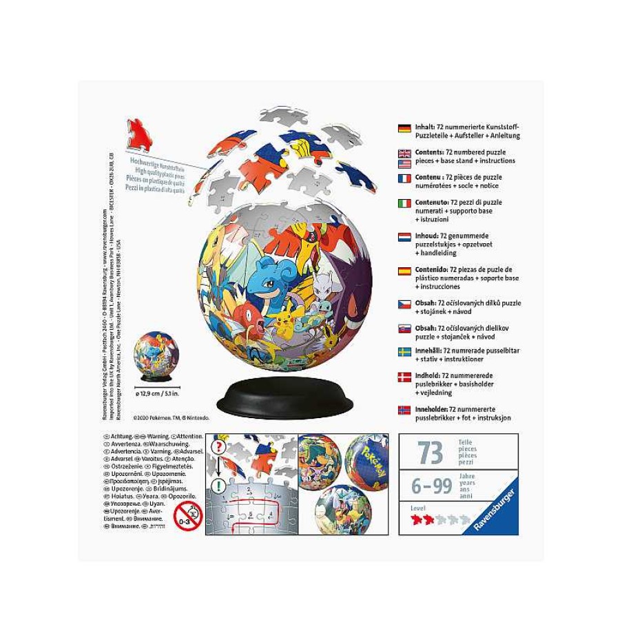 RAVENSBURGER Puzzle Ball 3D Pokemon | Juguetes