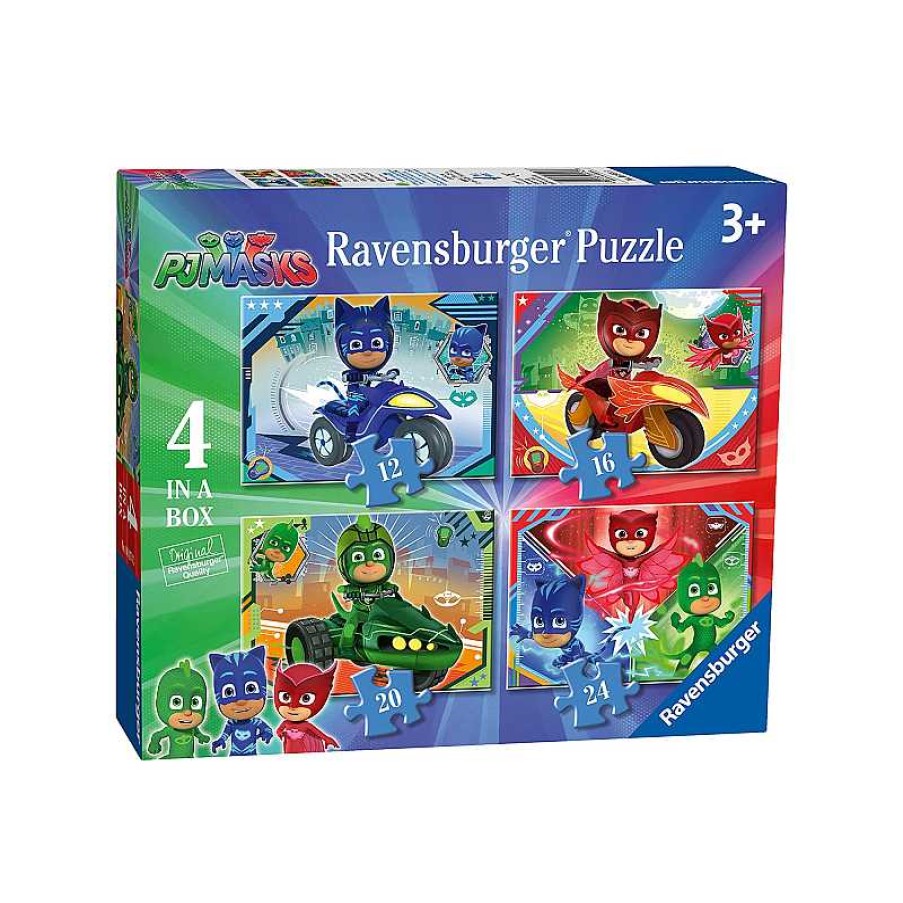 RAVENSBURGER Puzzle 12+16+20+24 Piezas Pj Mask | Juguetes