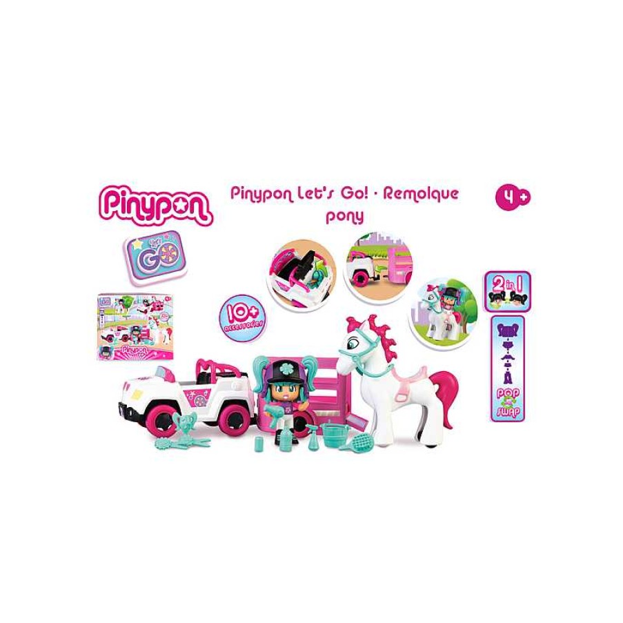 FAMOSA Pinypon Lets Go Remolque Pony | Juguetes