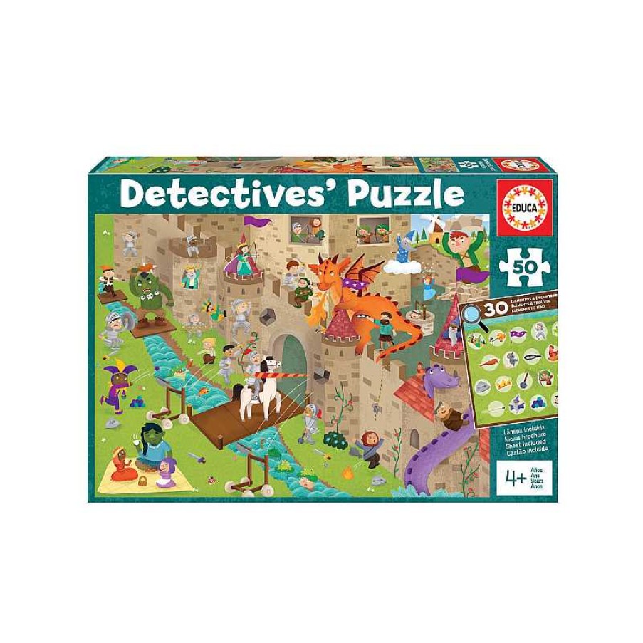 EDUCA Puzzle 50 Piezas Castillo Detective Puzzle | Juguetes