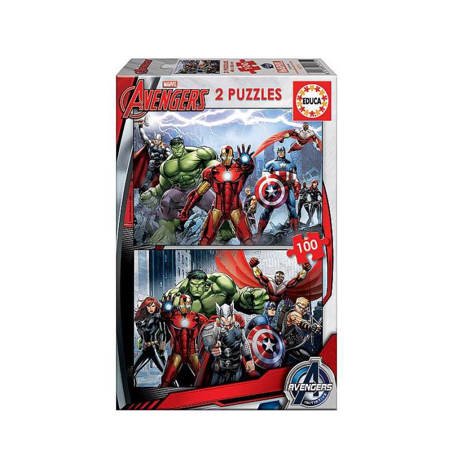 EDUCA Puzzle 2X100 Piezas Avengers | Juguetes