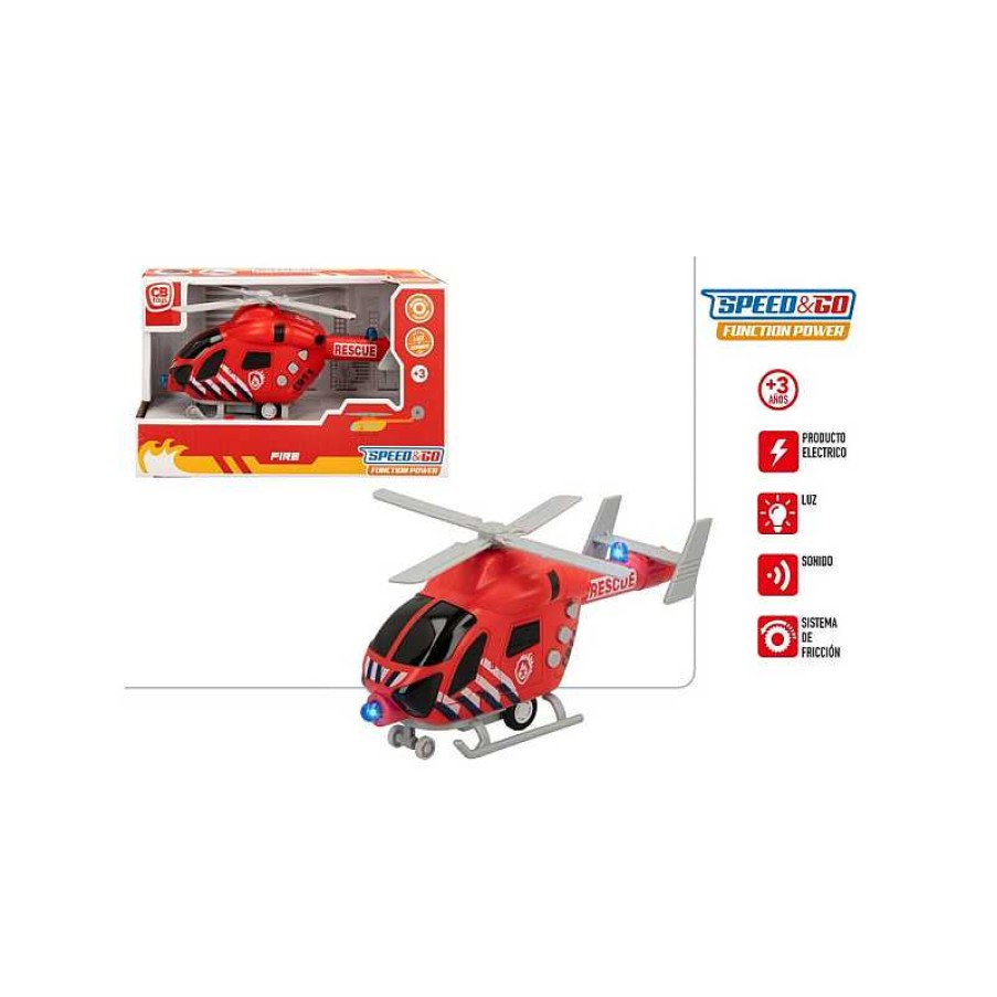 COLOR BABY Helicoptero Rescate Friccion Con Luz Y Sonido Speed And Go | Juguetes