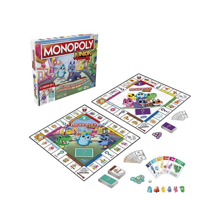 HASBRO Monopoly Junior 2 Juegos En 1 | Juguetes