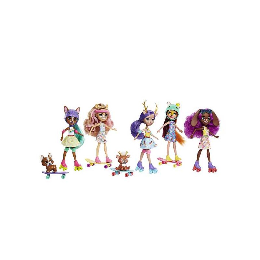 MATTEL Enchantimals City Tails Pack 5 Mu Ecas Skate | Juguetes