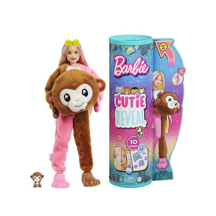 MATTEL Barbie Cutie Reveal Serie Amigos De La Jungla Mono | Juguetes