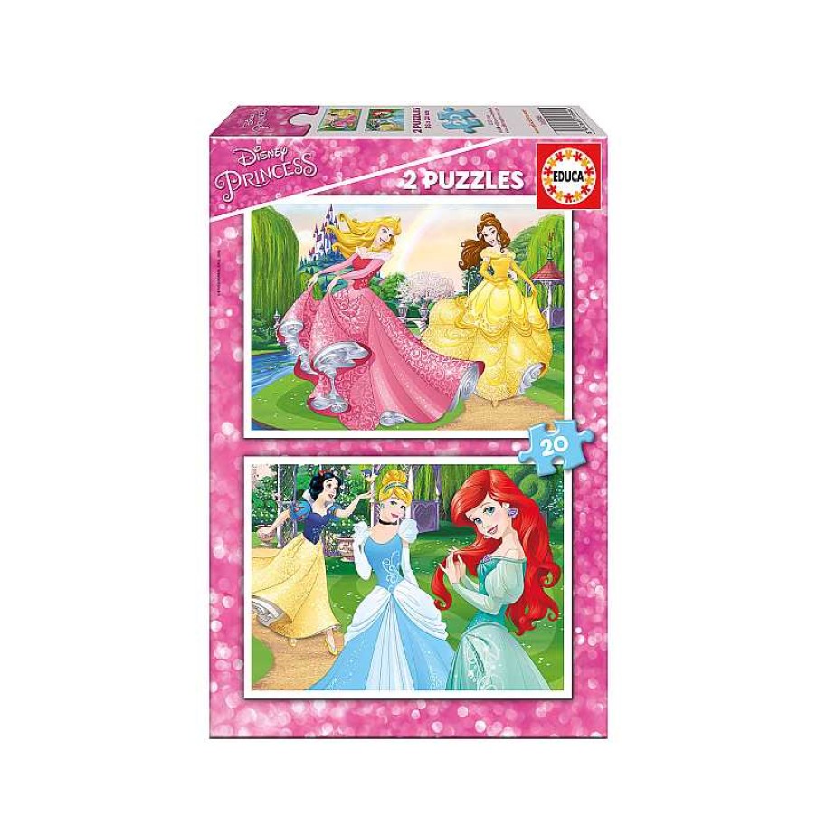 EDUCA Puzzle 2X20 Piezas Princesas Disney | Juguetes