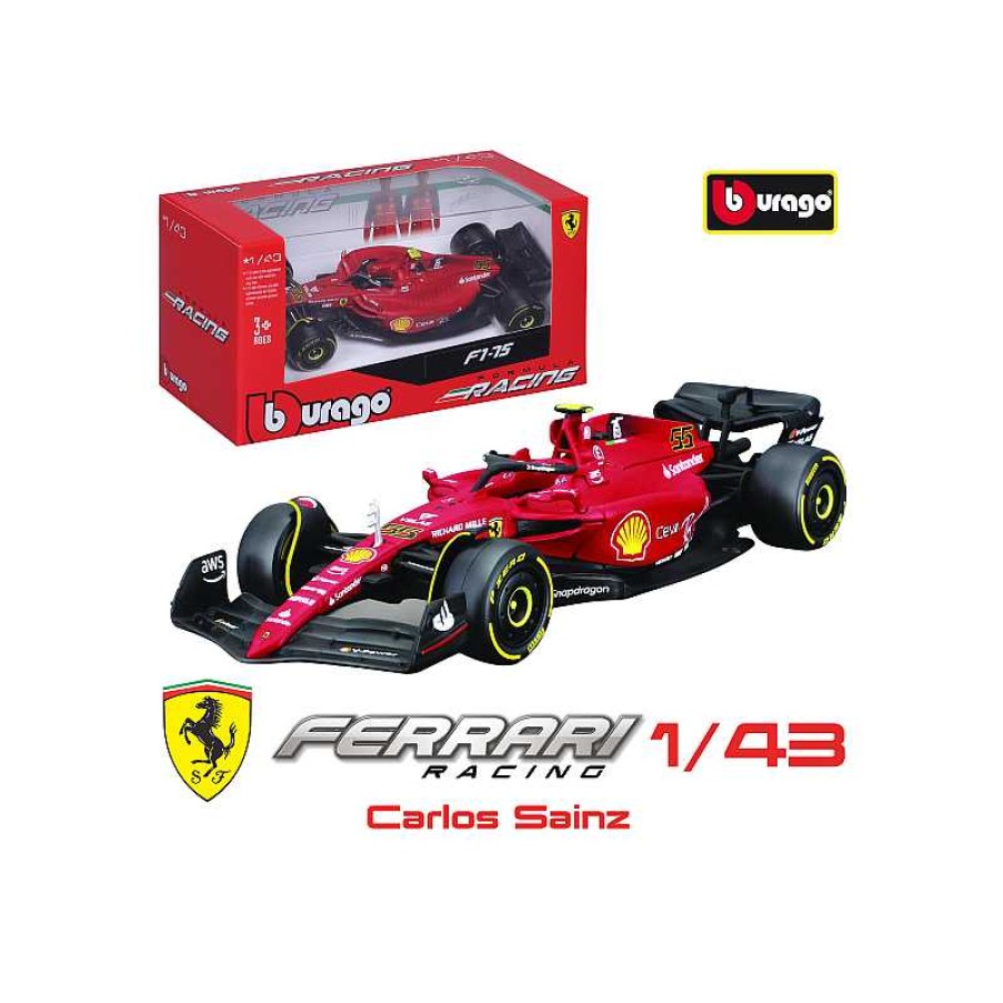 GOLIATH Burago Ferrari F1-75 Sainz-1:43 | Juguetes