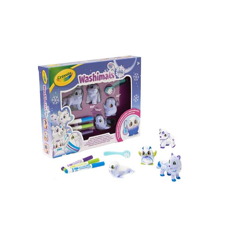 CRAYOLA Washimals Polar - Set 4 Mascotas Del Artico | Juguetes