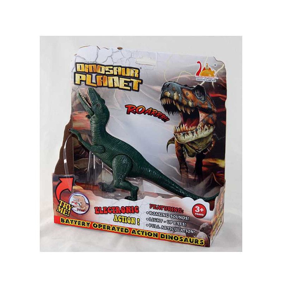 JUGUETES CARRION Dinosaurio Velociraptor 25Cm Electr Nico Luz Y Sonidos | Juguetes