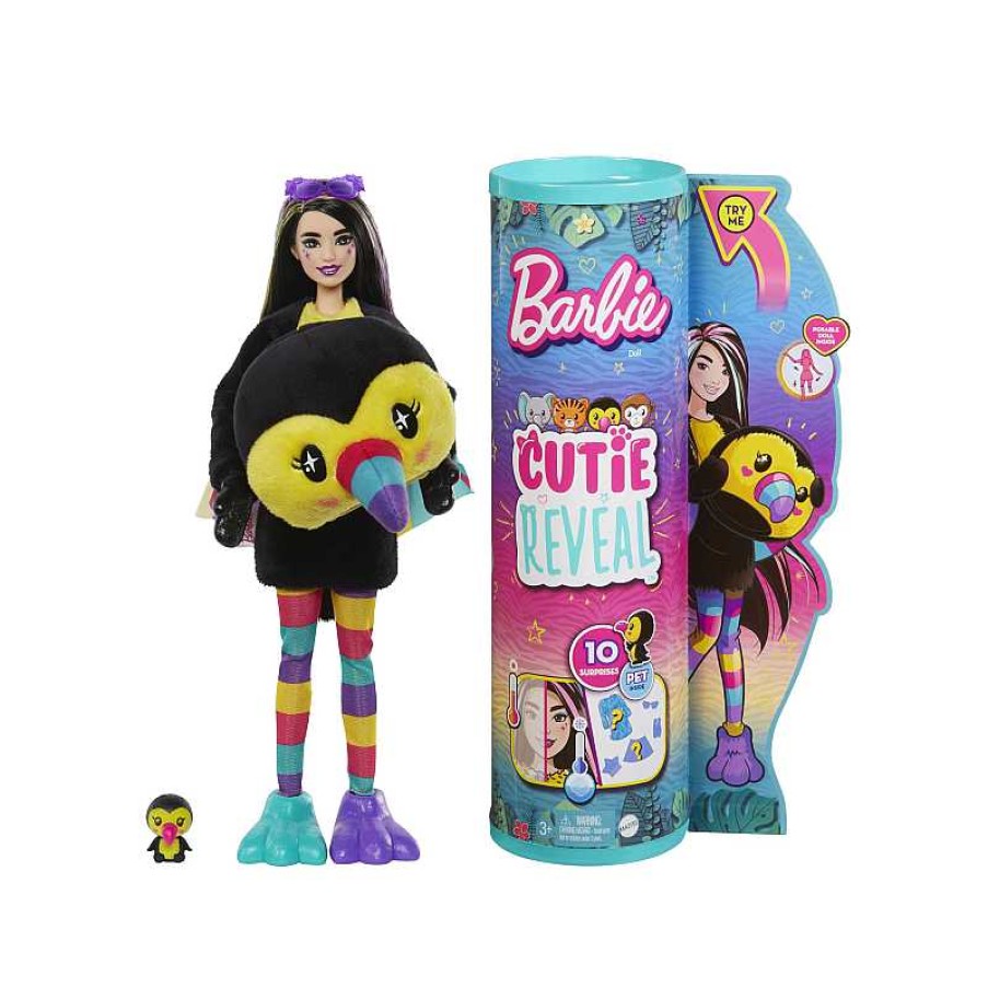 MATTEL Barbie Cutie Reveal Serie Amigos De La Jungla Tucan | Juguetes