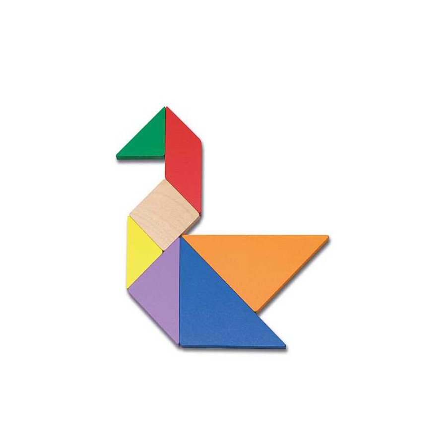 CAYRO Tangram De Madera De Colores En Caja De Metal (Madera Fsc) | Juguetes