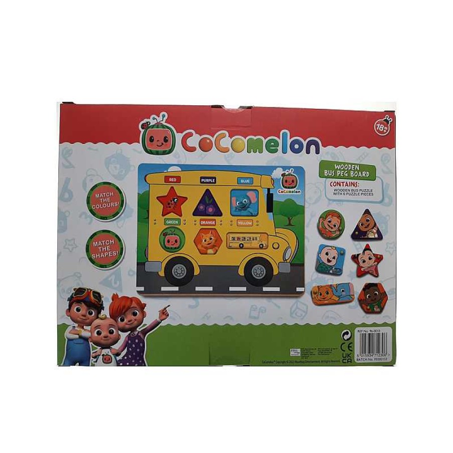 Juguetes Carrión Cocomelon Puzzle Tablero Madera Autobus | Juguetes