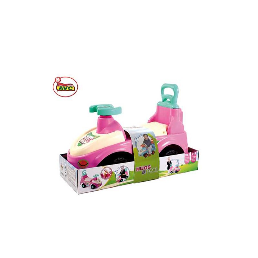 AVC Correpasillos Rosa 2X1 Hugs & Owl 63X35X29 Cm | Juguetes