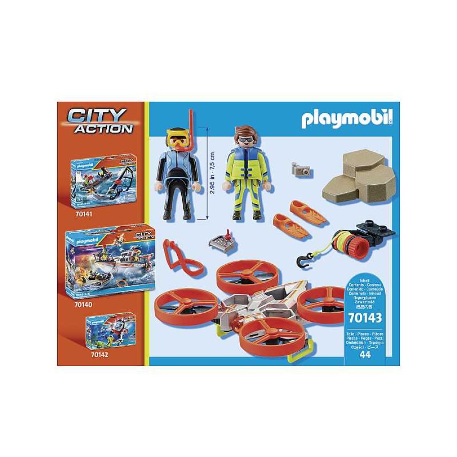 PLAYMOBIL Rescate Maritimo: Buzo Con Dron De Rescate Playmobil City Action | Juguetes