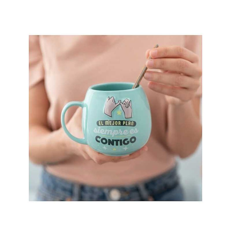 MR WONDERFUL Taza - El Mejor Plan Siempre Es Contigo | Juguetes