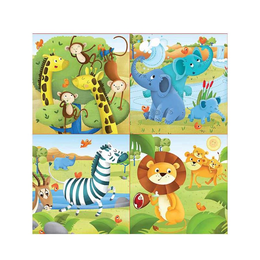 EDUCA Puzzle Progresivo Animales Salvajes 12+16+20+25 Piezas | Juguetes