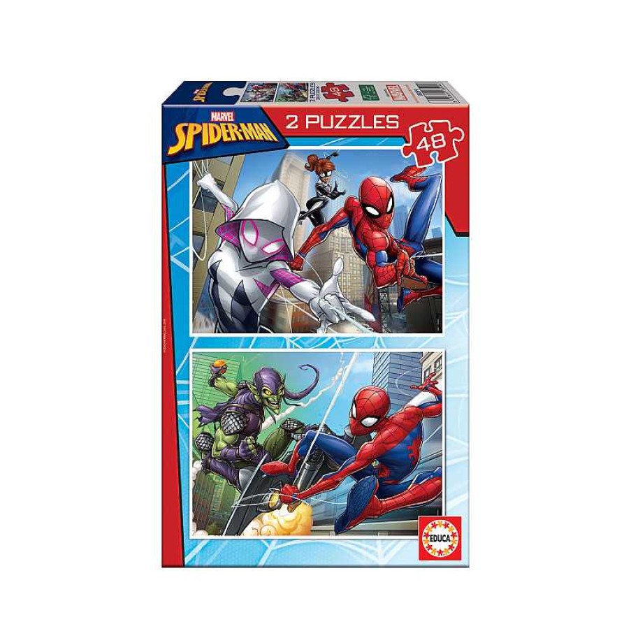 EDUCA Puzzle 2X48 Piezas Spiderman | Juguetes