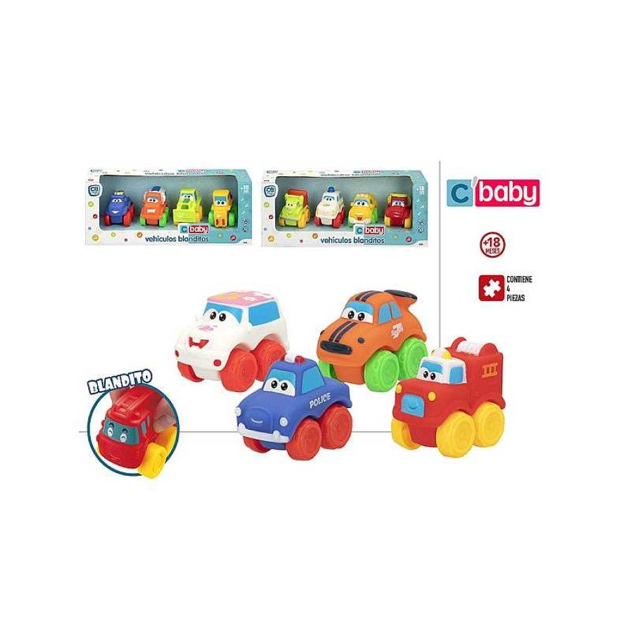 COLOR BABY Pack 4 Coches Infantiles | Juguetes