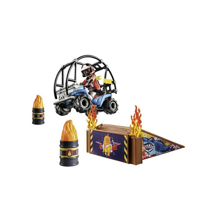 PLAYMOBIL Starter Pack Stuntshow Quad Con Rampa De Fuego Playmobil Starter Pack | Juguetes