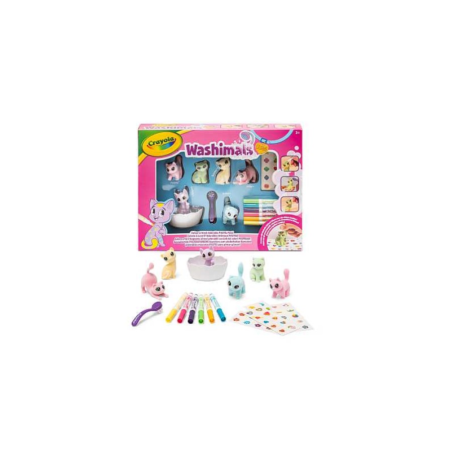 CRAYOLA Washimals Pets - Nueva Ba Era 6 Mascotas Colores Pastel | Juguetes