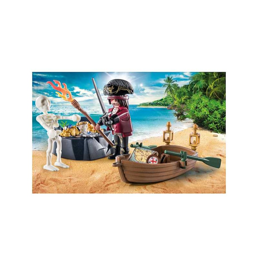 PLAYMOBIL Starter Pack Pirata Con Bote De Remos | Juguetes