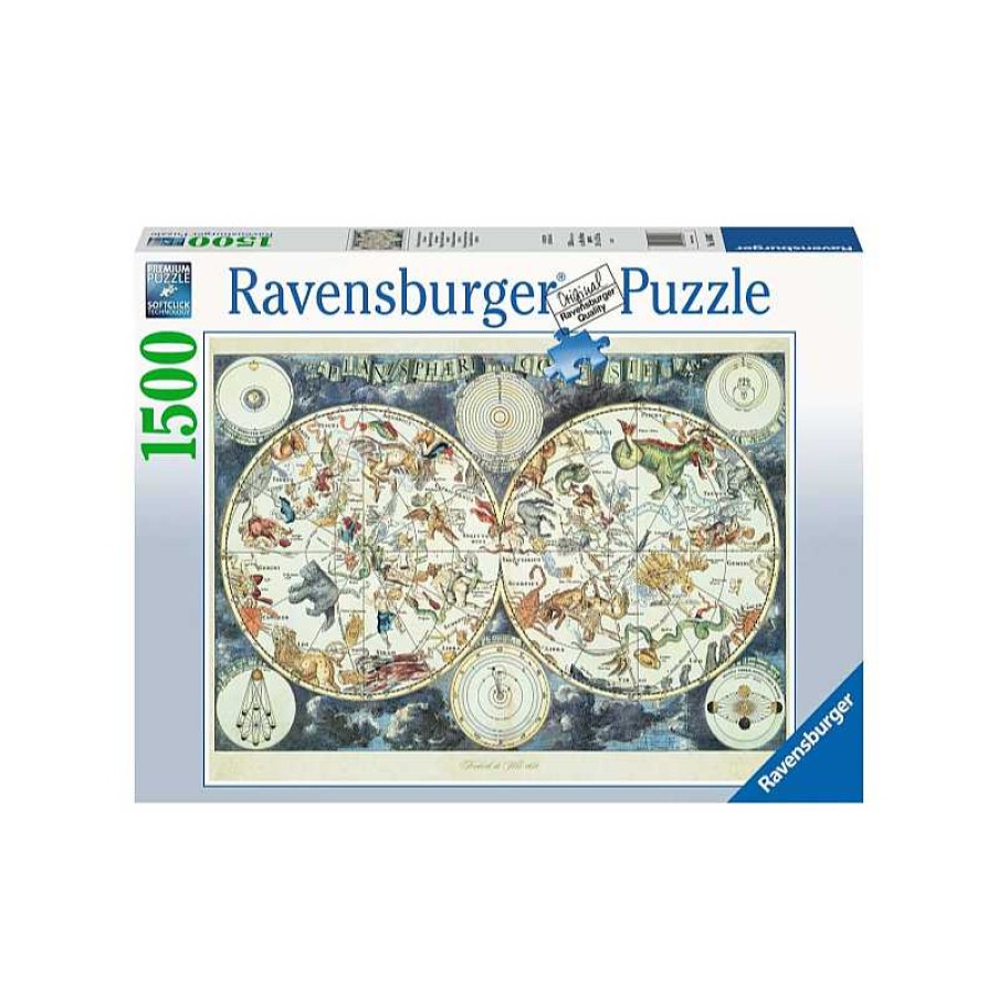 RAVENSBURGER Puzzle 1500 Piezas Mapa Mundial Bestias Fantasticas | Juguetes