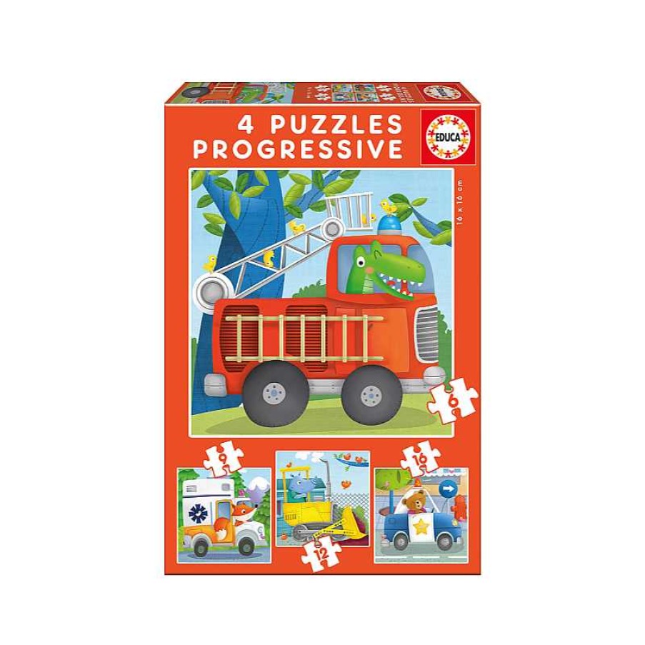 EDUCA Puzzle Progresivo Patrulla De Rescate 6+9+12+16 Piezas | Juguetes