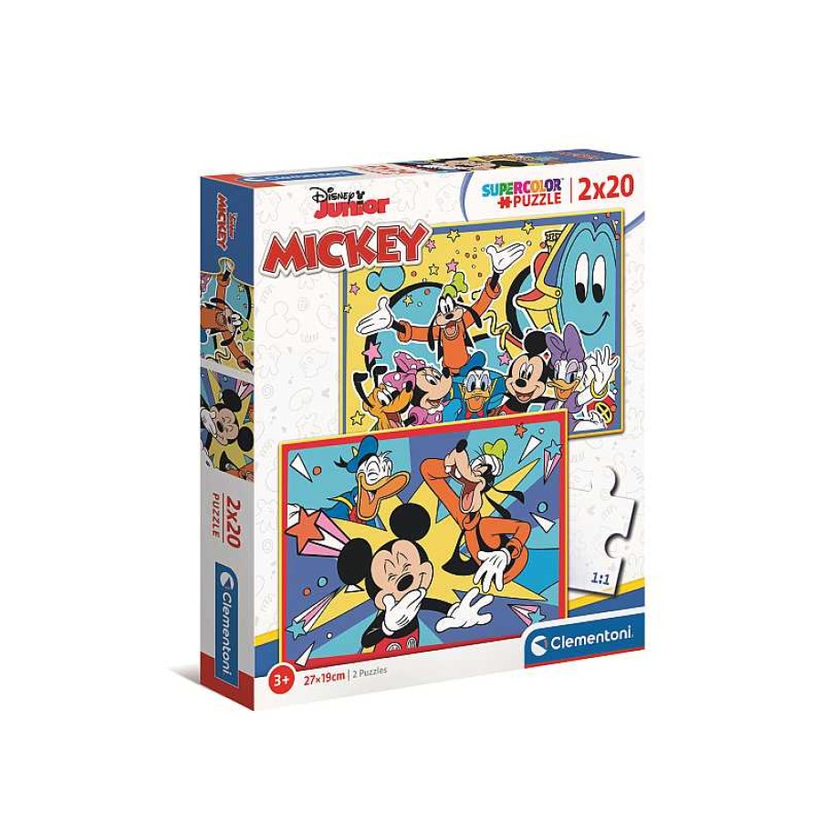 CLEMENTONI Puzzle 2X20 Piezas Mickey | Juguetes