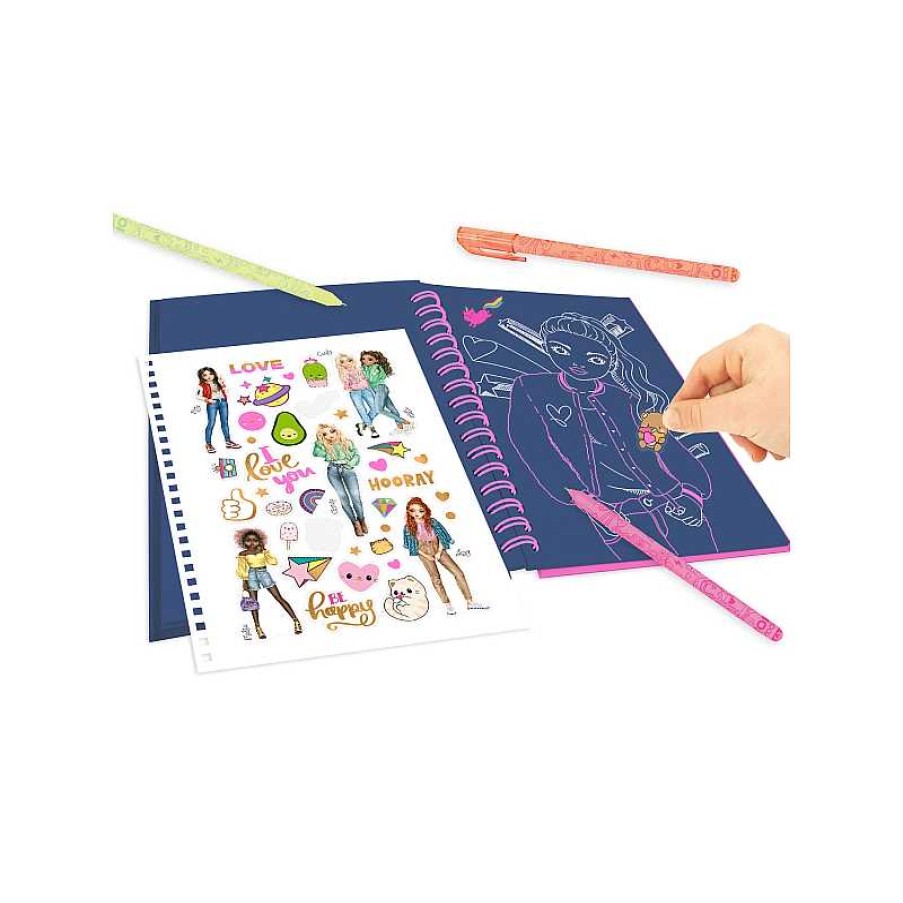 TOP MODEL Top Model Doodle Book Neon Con Set De Boligrafos Neon | Juguetes