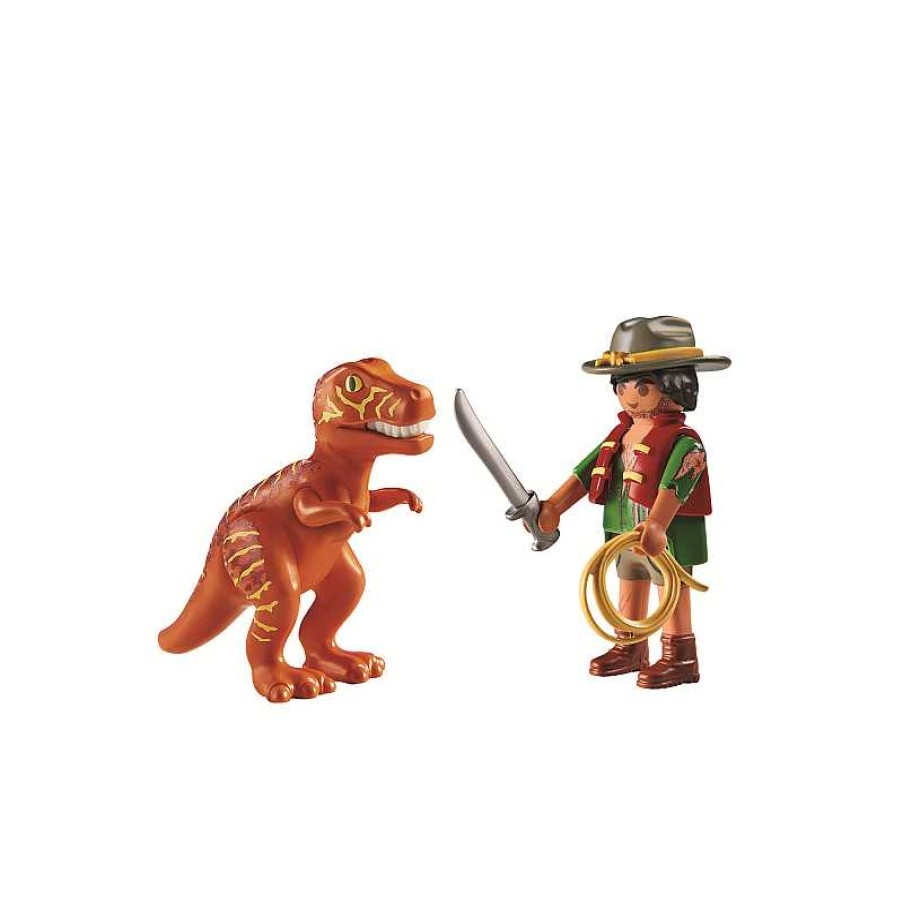 PLAYMOBIL Duo Pack Aventurero Con T-Rex | Juguetes