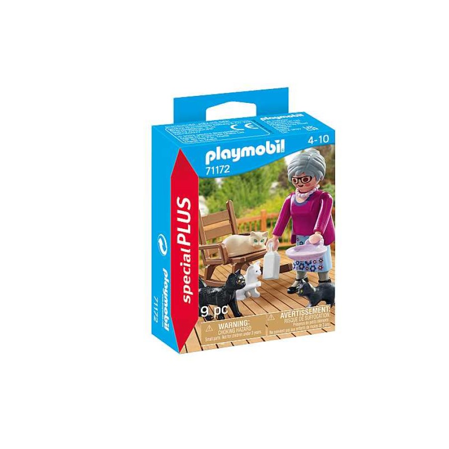 PLAYMOBIL Abuela Con Gatos | Juguetes