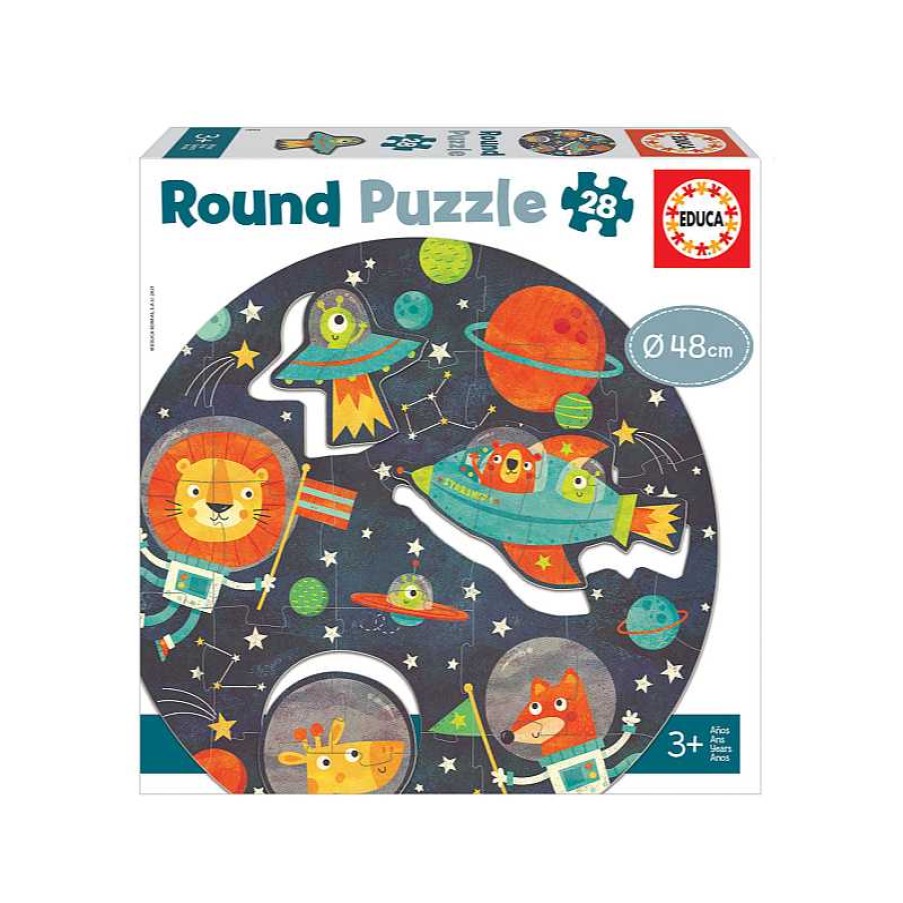 EDUCA Puzzle 28 Piezas El Espacio Round Puzzle | Juguetes