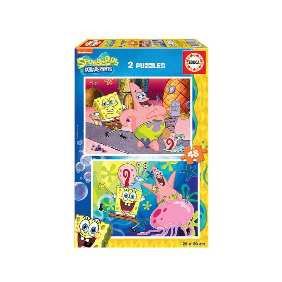 EDUCA Puzzle 2X48 Piezas Bob Esponja | Juguetes