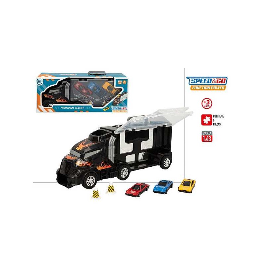 COLOR BABY Camion Portacoches Con 3 Coches Metal | Juguetes